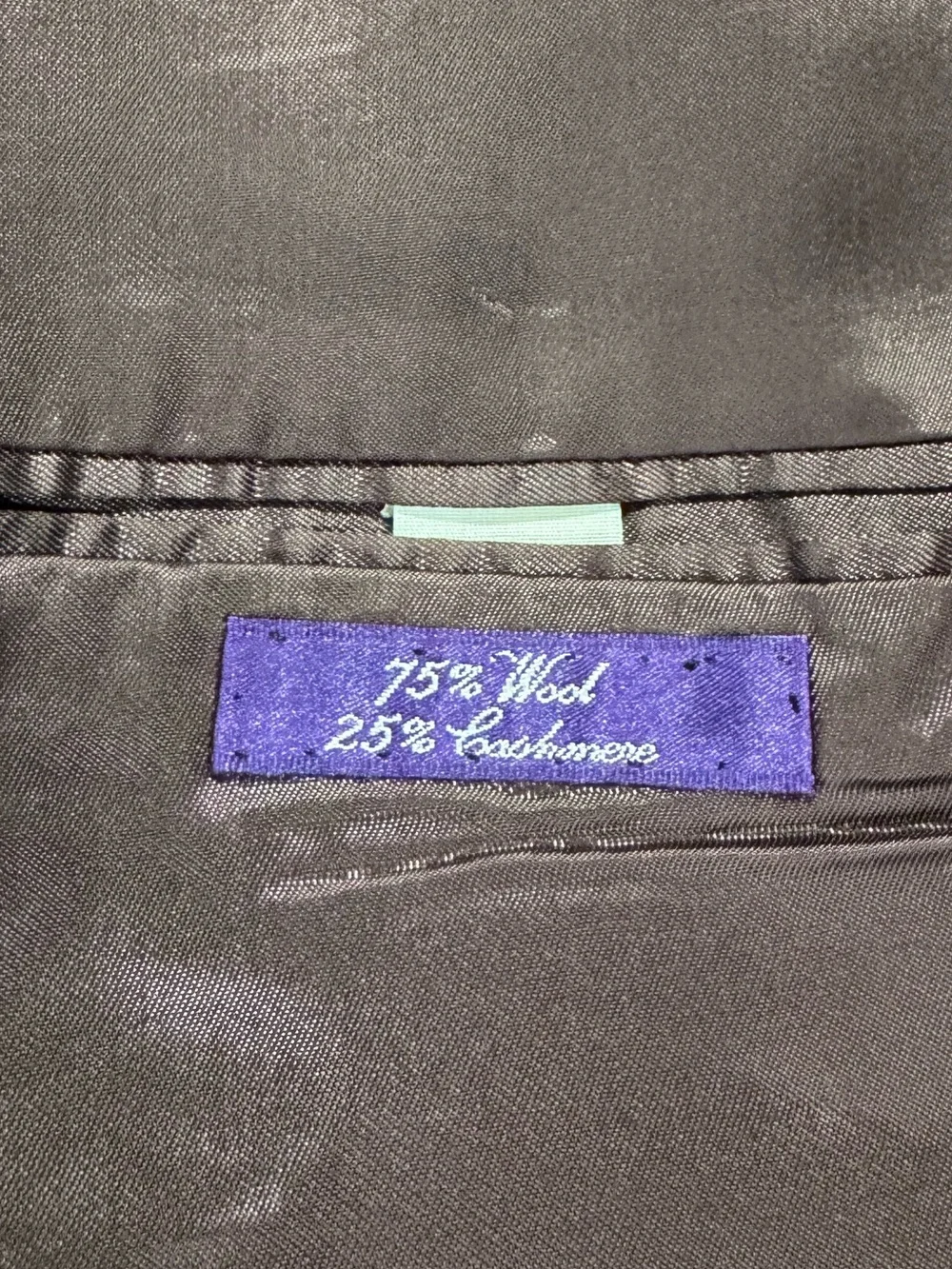 Ralph‎ Lauren Purple Label Men Brown Wool Cashmere Blend Blazer Suit Jacket 44R